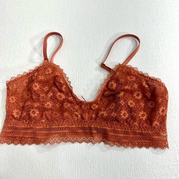 Victoria’s Secret floral lace bralette orange size M - Picture 1 of 7